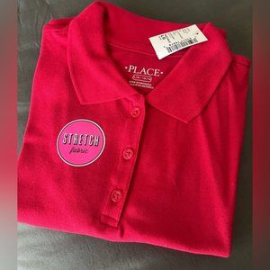 New Red short sleeved uniform shirt Girls 10/12 (2 pack)